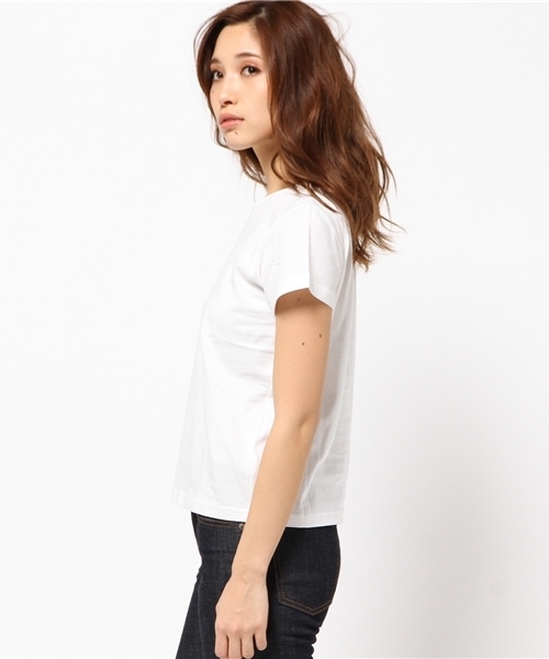 MOUSSY（マウジー）の「TINY T-SHIRT（Tシャツ/カットソー・レディース・ライトピンク/ブラック/ホワイト/ライトグレー/ライトイエロー・FREE）」の11枚目の写真