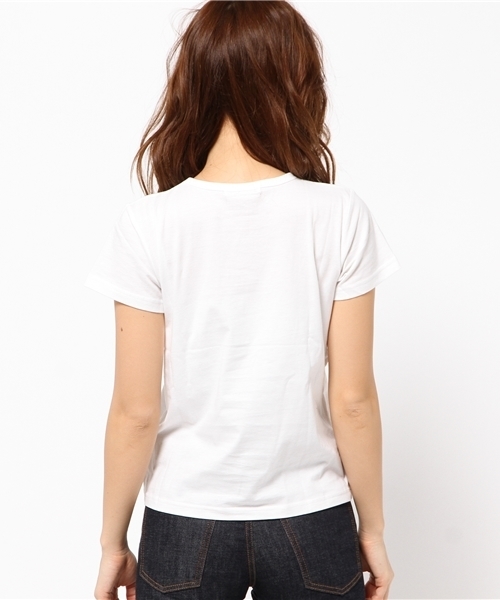 MOUSSY（マウジー）の「TINY T-SHIRT（Tシャツ/カットソー・レディース・ライトピンク/ブラック/ホワイト/ライトグレー/ライトイエロー・FREE）」の12枚目の写真