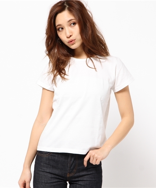 MOUSSY（マウジー）の「TINY T-SHIRT（Tシャツ/カットソー・レディース・ライトピンク/ブラック/ホワイト/ライトグレー/ライトイエロー・FREE）」の16枚目の写真