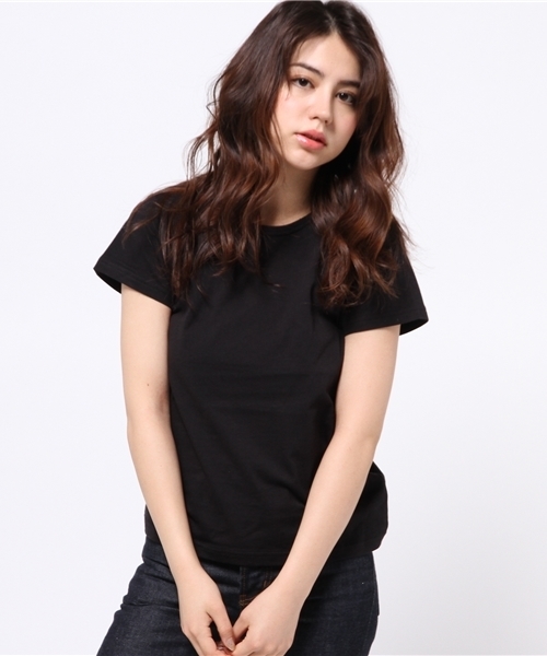 MOUSSY（マウジー）の「TINY T-SHIRT（Tシャツ/カットソー・レディース・ライトピンク/ブラック/ホワイト/ライトグレー/ライトイエロー・FREE）」の7枚目の写真