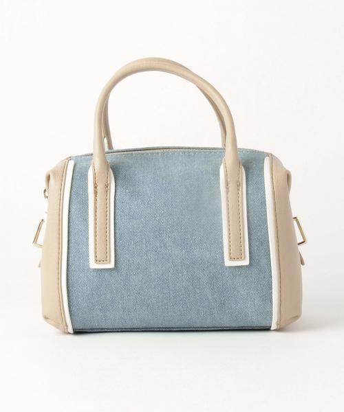 Another Edition（アナザーエディション）の「2Wayコンビミニボストン/AEBFC 2Way CMB Mini BSTN◆（ボストンバッグ・レディース・ナチュラル/ライトブルー・FREE）」の2枚目の写真