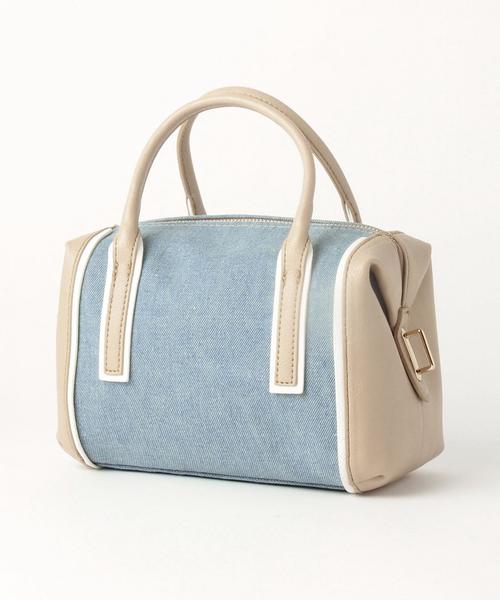 Another Edition（アナザーエディション）の「2Wayコンビミニボストン/AEBFC 2Way CMB Mini BSTN◆（ボストンバッグ・レディース・ナチュラル/ライトブルー・FREE）」の3枚目の写真