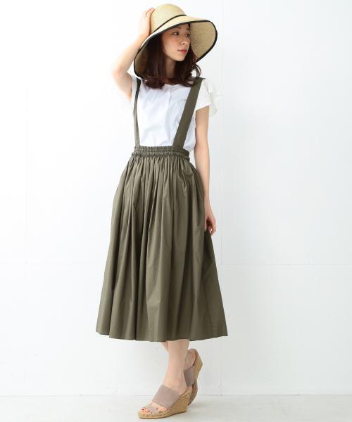 Ray BEAMS(レイビームス)の「Ray BEAMS / サス付 ギャザー ロングスカート(スカート・レディース・ブラック/ブルー系その他・1/0)」の6枚目の写真