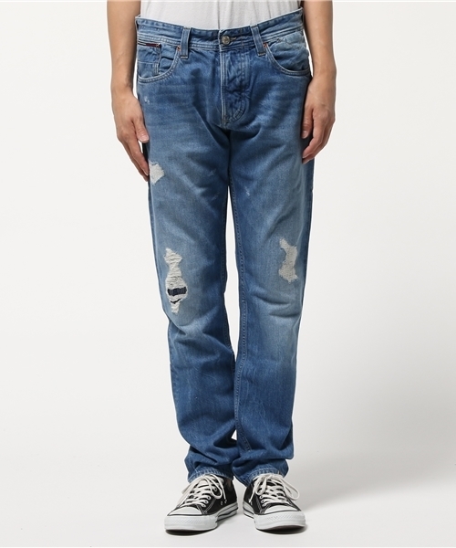 HILFIGER DENIM(ヒルフィガーデニム)の「オリジナルダメージデニムパンツ(デニムパンツ・メンズ・インディゴブルー・30inch/34inch/28inch/32inch)」の8枚目の写真