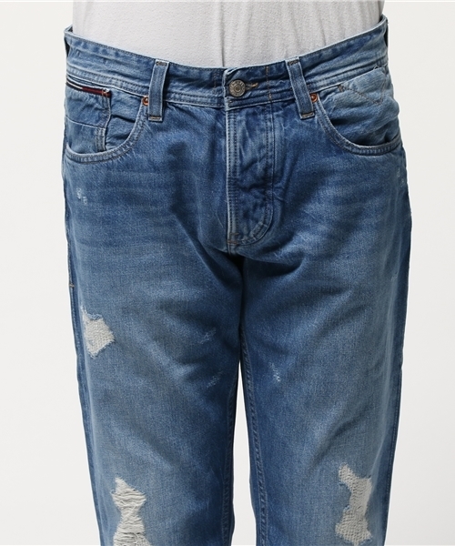 HILFIGER DENIM(ヒルフィガーデニム)の「オリジナルダメージデニムパンツ(デニムパンツ・メンズ・インディゴブルー・30inch/34inch/28inch/32inch)」の9枚目の写真