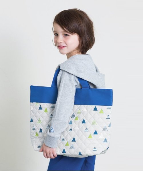 apres les cours（アプレレクール）の「レッスン手提げバッグ（トートバッグ・キッズ・グレー/ピンク・MEDIUM）」の2枚目の写真