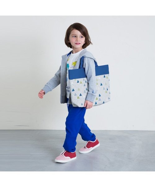 apres les cours（アプレレクール）の「レッスン手提げバッグ（トートバッグ・キッズ・グレー/ピンク・MEDIUM）」の3枚目の写真