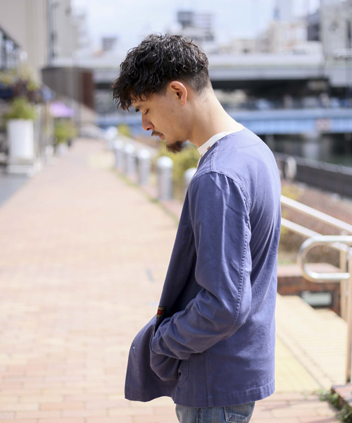 Denime（ドゥニーム）の「ヘリンボーンミリタリージャケット（ミリタリージャケット・メンズ・カーキ/ネイビー・LARGE/MEDIUM/X-LARGE）」の13枚目の写真