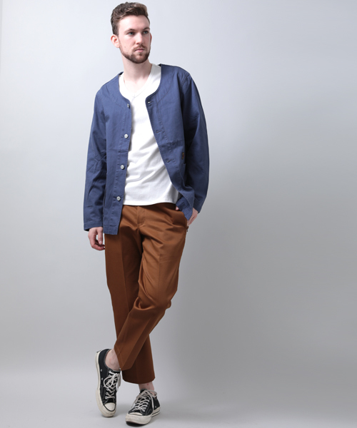 Denime（ドゥニーム）の「ヘリンボーンミリタリージャケット（ミリタリージャケット・メンズ・カーキ/ネイビー・LARGE/MEDIUM/X-LARGE）」の18枚目の写真