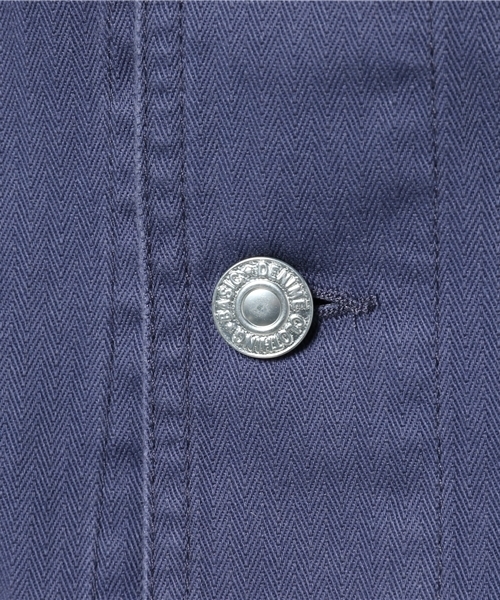 Denime（ドゥニーム）の「ヘリンボーンミリタリージャケット（ミリタリージャケット・メンズ・カーキ/ネイビー・LARGE/MEDIUM/X-LARGE）」の11枚目の写真