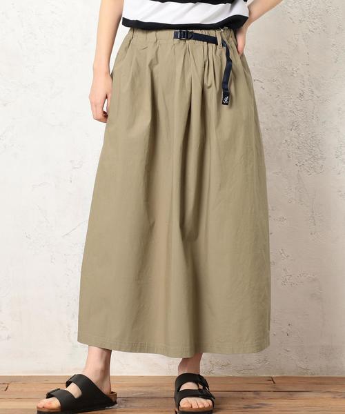 Gramicci（グラミチ）の「[グラミチ]CB GRAMICCI LONG スカート（スカート・レディース・グレー/ベージュ・FREE）」の2枚目の写真