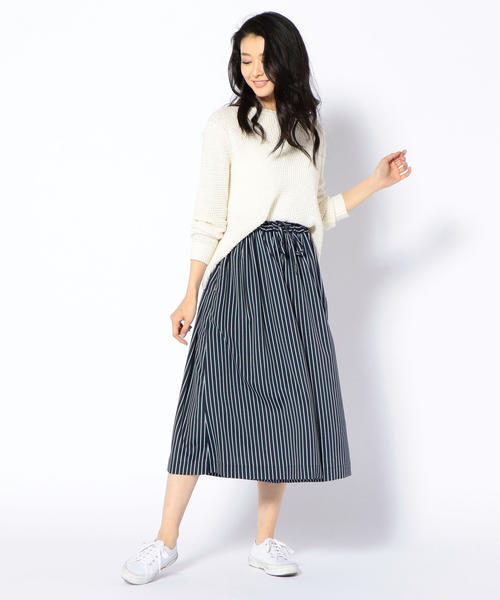 SHIPS Days（シップスデイズ）の「SHIPS Days: スカーチョ(ストライプ)（その他パンツ・レディース・ネイビー/ホワイト・ONE SIZE）」の6枚目の写真