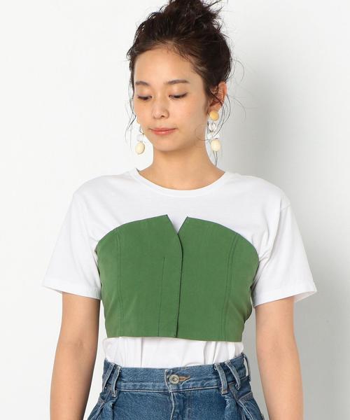 Another Edition（アナザーエディション）の「コットンビスチェ ◆（Tシャツ/カットソー・レディース・ブラック/ベージュ/ケリー・FREE）」の5枚目の写真