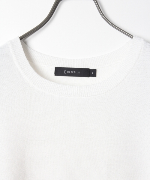 RAGEBLUE（レイジブルー）の「＜洗濯可能＞アクリル/コットンドロップニットクルー/760291（ニット/セーター・メンズ・ホワイト/イエロー/ネイビー/パープル/ブルー系その他・MEDIUM/SMALL/LARGE）」の13枚目の写真