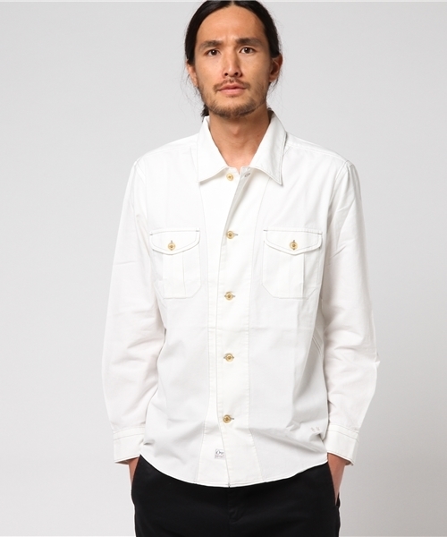 McGREGOR（マックレガー）の「ドビーシャツ（シャツ/ブラウス・メンズ・ネイビー/アイボリー・LL/L/M）」の2枚目の写真