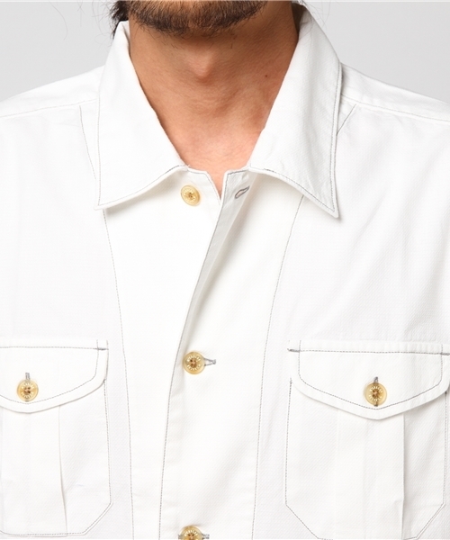 McGREGOR（マックレガー）の「ドビーシャツ（シャツ/ブラウス・メンズ・ネイビー/アイボリー・LL/L/M）」の6枚目の写真