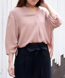 le.coeur blanc | Vネックドロストスリーブブラウス(シャツ/ブラウス)