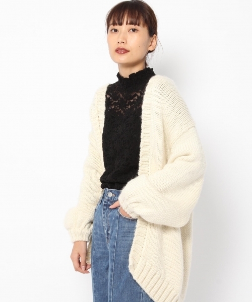 laboratory work（ラボラトリーワーク）の「ハンドライクボリュームカーディガン（カーディガン/ボレロ・レディース・ベージュ/ネイビー/ブラウン系その他・MEDIUM）」の3枚目の写真