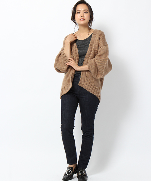 laboratory work（ラボラトリーワーク）の「ハンドライクボリュームカーディガン（カーディガン/ボレロ・レディース・ベージュ/ネイビー/ブラウン系その他・MEDIUM）」の15枚目の写真