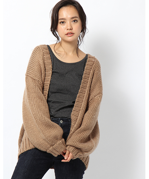 laboratory work（ラボラトリーワーク）の「ハンドライクボリュームカーディガン（カーディガン/ボレロ・レディース・ベージュ/ネイビー/ブラウン系その他・MEDIUM）」の10枚目の写真