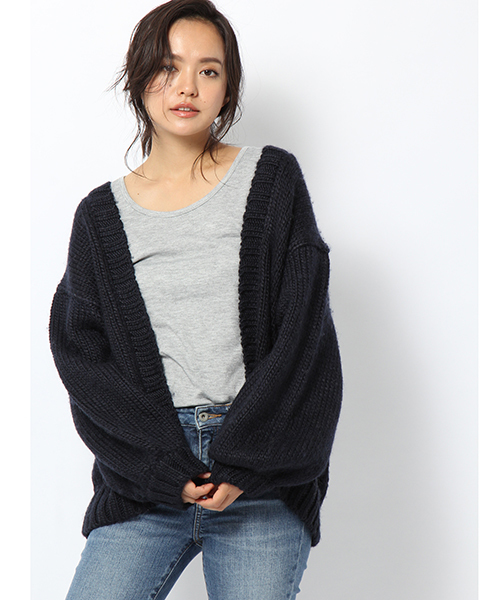 laboratory work（ラボラトリーワーク）の「ハンドライクボリュームカーディガン（カーディガン/ボレロ・レディース・ベージュ/ネイビー/ブラウン系その他・MEDIUM）」の14枚目の写真