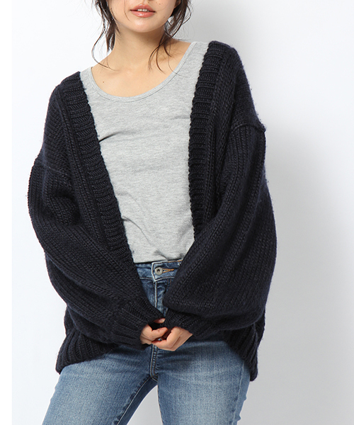 laboratory work（ラボラトリーワーク）の「ハンドライクボリュームカーディガン（カーディガン/ボレロ・レディース・ベージュ/ネイビー/ブラウン系その他・MEDIUM）」の16枚目の写真