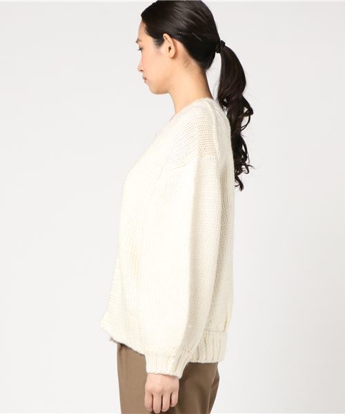 laboratory work（ラボラトリーワーク）の「ハンドライクボリュームカーディガン（カーディガン/ボレロ・レディース・ベージュ/ネイビー/ブラウン系その他・MEDIUM）」の6枚目の写真