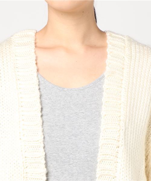 laboratory work（ラボラトリーワーク）の「ハンドライクボリュームカーディガン（カーディガン/ボレロ・レディース・ベージュ/ネイビー/ブラウン系その他・MEDIUM）」の5枚目の写真