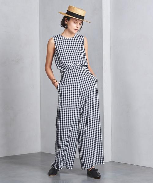 ユナイテッドアローズ タフタ　ワイドパンツ　ギンガムチェック UNITED ARROWS（ユナイテッドアローズ）の「UWSC ギンガム