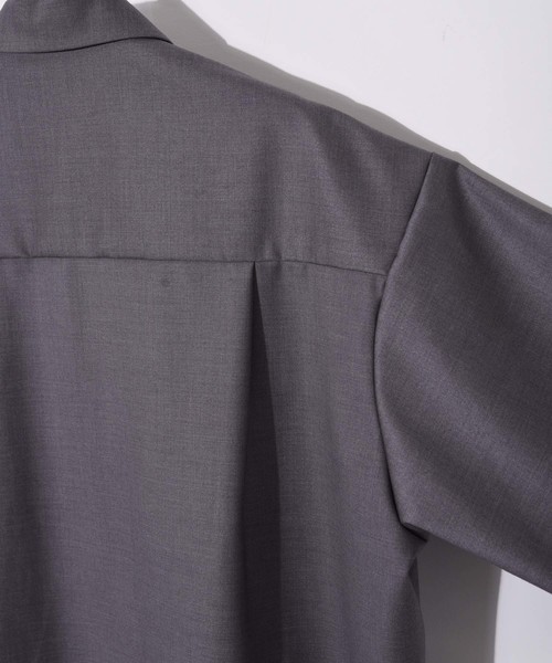 STUDIOUS（ステュディオス）の「【STUDIOUS】ハイツイストクリアTRフルジップハーフスリーブシャツ（シャツ/ブラウス・メンズ・グレー/ネイビー/ブラック/ベージュ・1/2/3）」の18枚目の写真