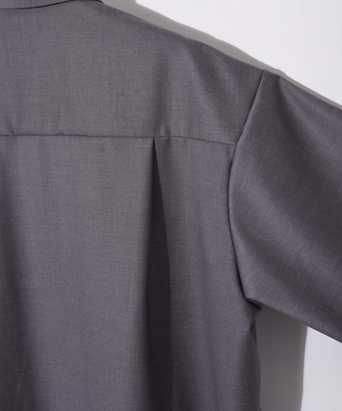 STUDIOUS（ステュディオス）の「【STUDIOUS】ハイツイストクリアTRフルジップハーフスリーブシャツ（シャツ/ブラウス・メンズ・グレー/ネイビー/ブラック/ベージュ・1/2/3）」の20枚目の写真