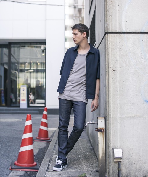 STUDIOUS（ステュディオス）の「【STUDIOUS】ハイツイストクリアTRフルジップハーフスリーブシャツ（シャツ/ブラウス・メンズ・グレー/ネイビー/ブラック/ベージュ・1/2/3）」の5枚目の写真