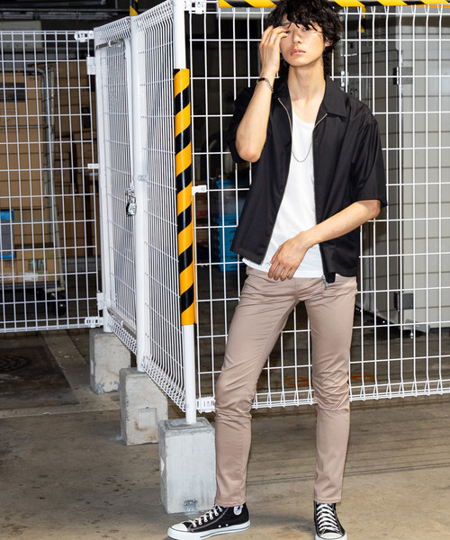 STUDIOUS（ステュディオス）の「【STUDIOUS】ハイツイストクリアTRフルジップハーフスリーブシャツ（シャツ/ブラウス・メンズ・グレー/ネイビー/ブラック/ベージュ・1/2/3）」の11枚目の写真