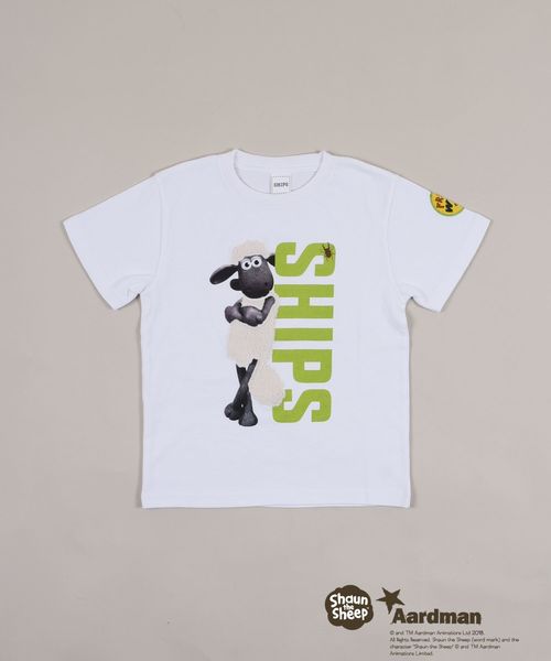 SHIPS(シップス)の「SHIPS KIDS:ひつじのショーン ネイチャー TEEシャツ(80~90cm)(Tシャツ/カットソー・キッズ・オフホワイト/グレー/イエロー・80/90)」の2枚目の写真