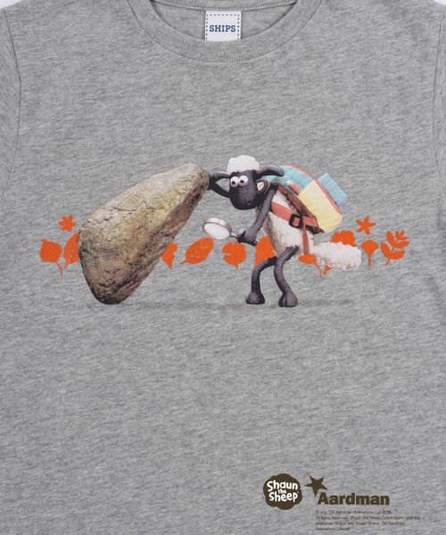 SHIPS(シップス)の「SHIPS KIDS:ひつじのショーン ネイチャー TEEシャツ(80~90cm)(Tシャツ/カットソー・キッズ・オフホワイト/グレー/イエロー・80/90)」の4枚目の写真