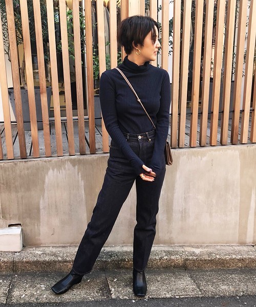 TODAYFUL(トゥデイフル)の「コットンウールタートルトップス(Tシャツ/カットソー・レディース・キナリ/グレー/ネイビー/キャメル・FREE)」の13枚目の写真