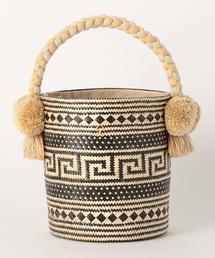 Drawer購入 Yosuzi 幾何学模様のかごバッグ Drawer（ドゥロワー）の「＜YOSUJI （ヨスジ）＞BUCKET バッグ（かご