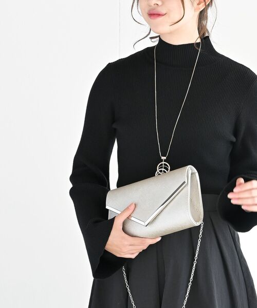 rps（アールピーエス）の「Vメタル2WAYクラッチBAG（クラッチバッグ・レディース・チャコールグレー/ブラック/ベージュ/ブルーグリーン/グレイッシュベージュ/ライトベージュ/ブラック系その他2/ゴールド・フリー）」の22枚目の写真