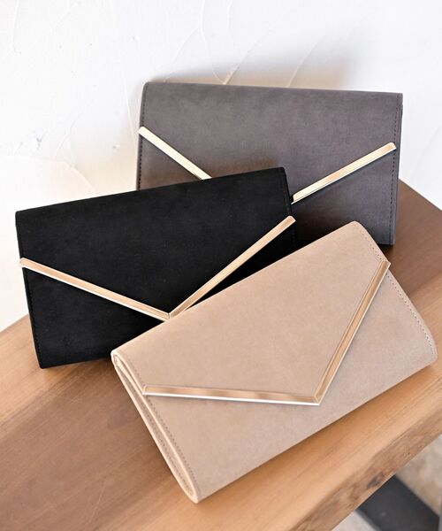 rps（アールピーエス）の「Vメタル2WAYクラッチBAG（クラッチバッグ・レディース・チャコールグレー/ブラック/ベージュ/ブルーグリーン/グレイッシュベージュ/ライトベージュ/ブラック系その他2/ゴールド・フリー）」の19枚目の写真