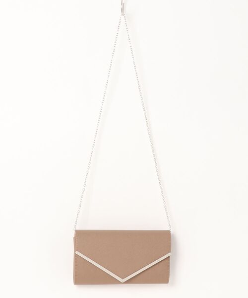 rps（アールピーエス）の「Vメタル2WAYクラッチBAG（クラッチバッグ・レディース・チャコールグレー/ブラック/ベージュ/ブルーグリーン/グレイッシュベージュ/ライトベージュ/ブラック系その他2/ゴールド・フリー）」の14枚目の写真