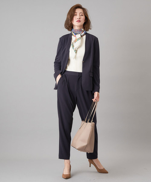 RIVE DROITE（リヴドロワ）の「マットポンチテーパードパンツ（その他パンツ・レディース・ネイビー/ライトベージュ・38/36）」の15枚目の写真