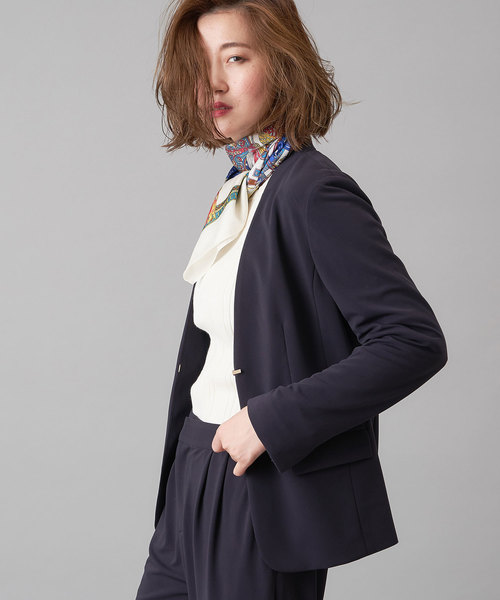 RIVE DROITE（リヴドロワ）の「マットポンチテーパードパンツ（その他パンツ・レディース・ネイビー/ライトベージュ・38/36）」の10枚目の写真