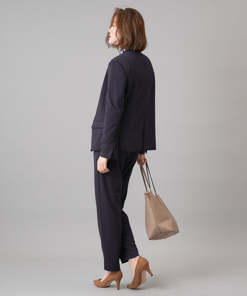 RIVE DROITE（リヴドロワ）の「マットポンチテーパードパンツ（その他パンツ・レディース・ネイビー/ライトベージュ・38/36）」の3枚目の写真