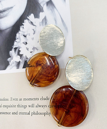 apres jour | 【apres jour×ARIAZ】ストーンプレートピアス(ピアス（両耳用）)