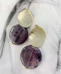 apres jour | 【apres jour×ARIAZ】ストーンプレートピアス(ピアス（両耳用）)