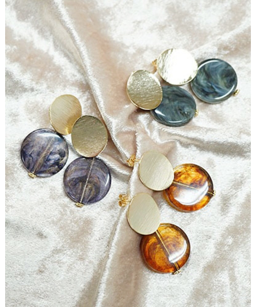 apres jour（アプレジュール）の「【apres jour×ARIAZ】ストーンプレートピアス（ピアス（両耳用）・レディース・スモークグレー/ライトブラウン/ダークパープル/オフホワイト/カーキ/ベージュ・FREE）」の8枚目の写真