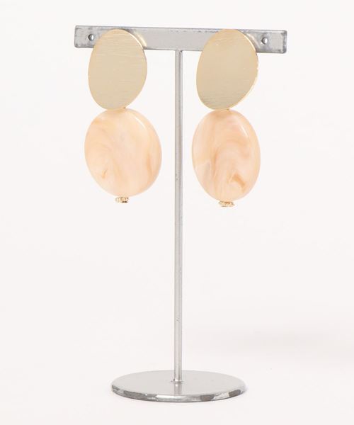 apres jour（アプレジュール）の「【apres jour×ARIAZ】ストーンプレートピアス（ピアス（両耳用）・レディース・スモークグレー/ライトブラウン/ダークパープル/オフホワイト/カーキ/ベージュ・FREE）」の18枚目の写真