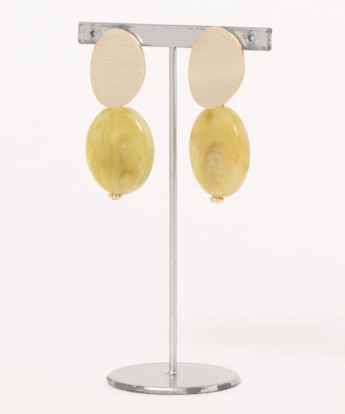 apres jour（アプレジュール）の「【apres jour×ARIAZ】ストーンプレートピアス（ピアス（両耳用）・レディース・スモークグレー/ライトブラウン/ダークパープル/オフホワイト/カーキ/ベージュ・FREE）」の17枚目の写真