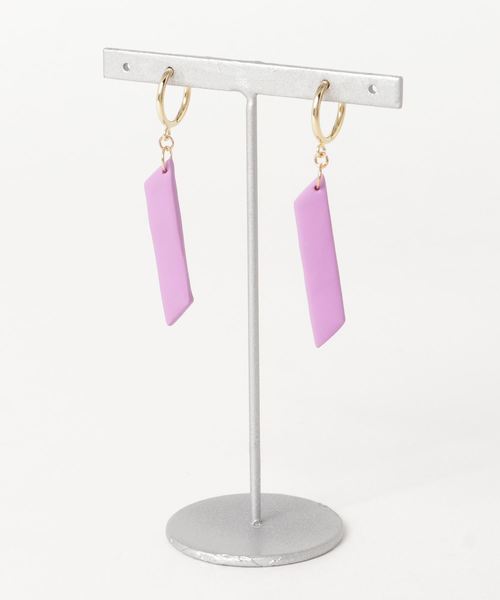 tone(トーン)の「【atelier*mio】パラレロ earring(イヤリング・レディース・パープル/レッド/イエロー/ブルー/グリーン・FREE)」の4枚目の写真