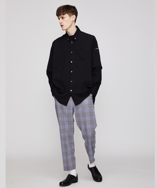 Name.(ネーム)の「【Name.】ウールナイロンテーパードトラウザーズ(その他パンツ・メンズ・グレー/アイボリー・1/0)」の17枚目の写真